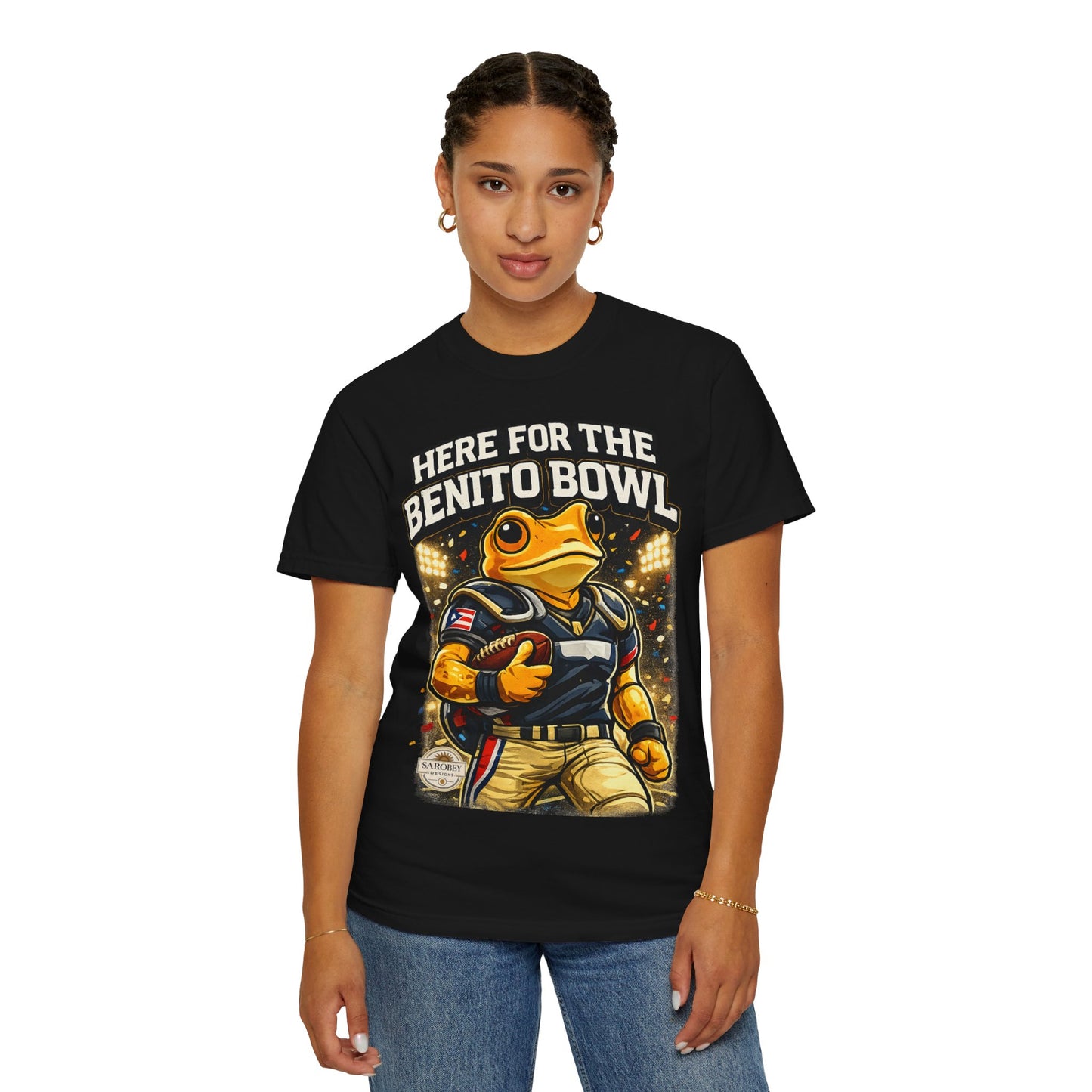 🔥🐸 Camisa Concho – Edición Super Bowl 🏈🔥 — "Here for the Benito Bowl" Sports Tee