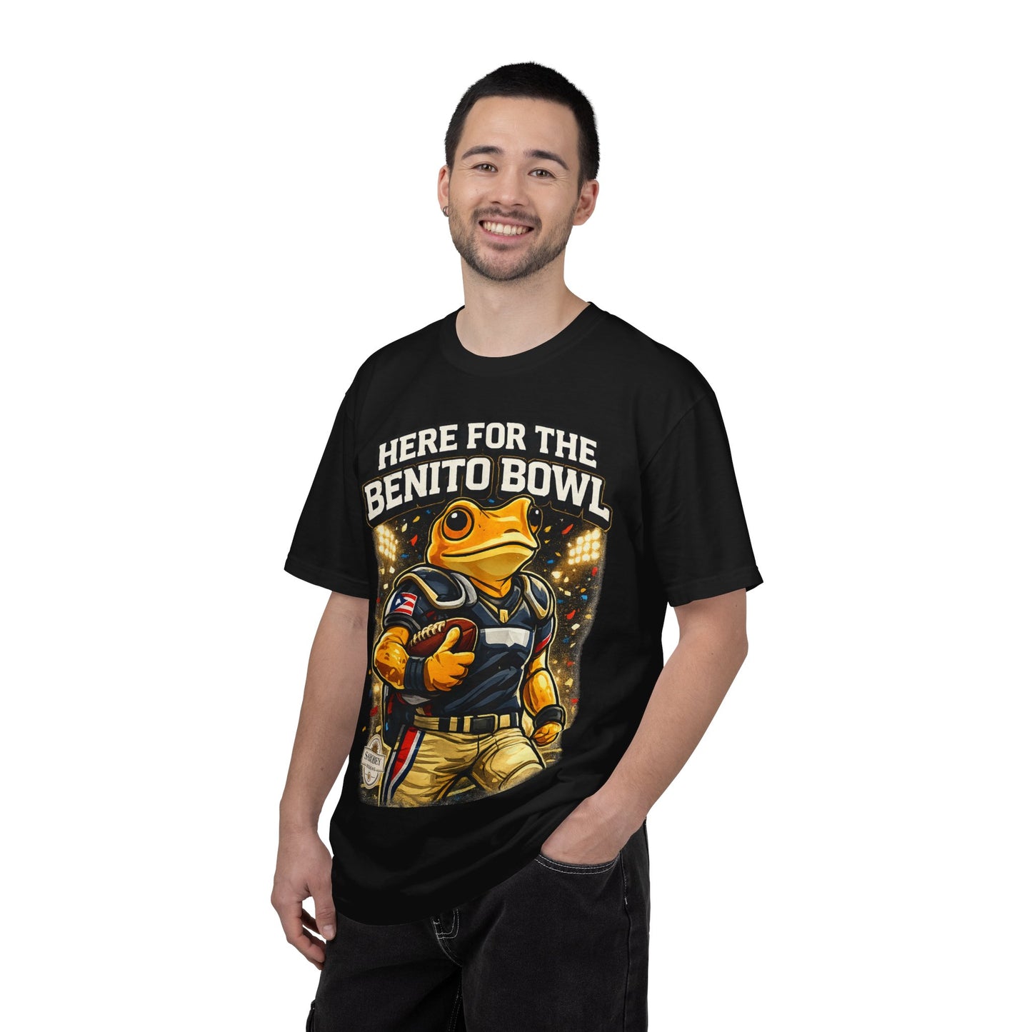 🔥🐸 Camisa Concho – Edición Super Bowl 🏈🔥 — "Here for the Benito Bowl" Sports Tee