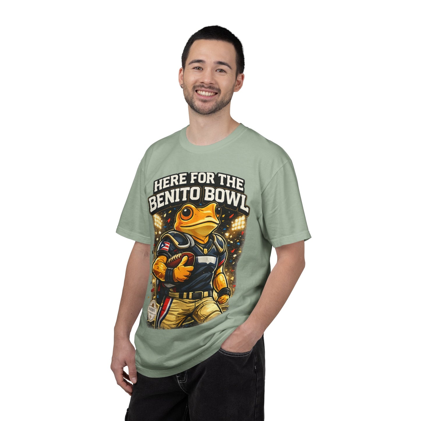 🔥🐸 Camisa Concho – Edición Super Bowl 🏈🔥 — "Here for the Benito Bowl" Sports Tee