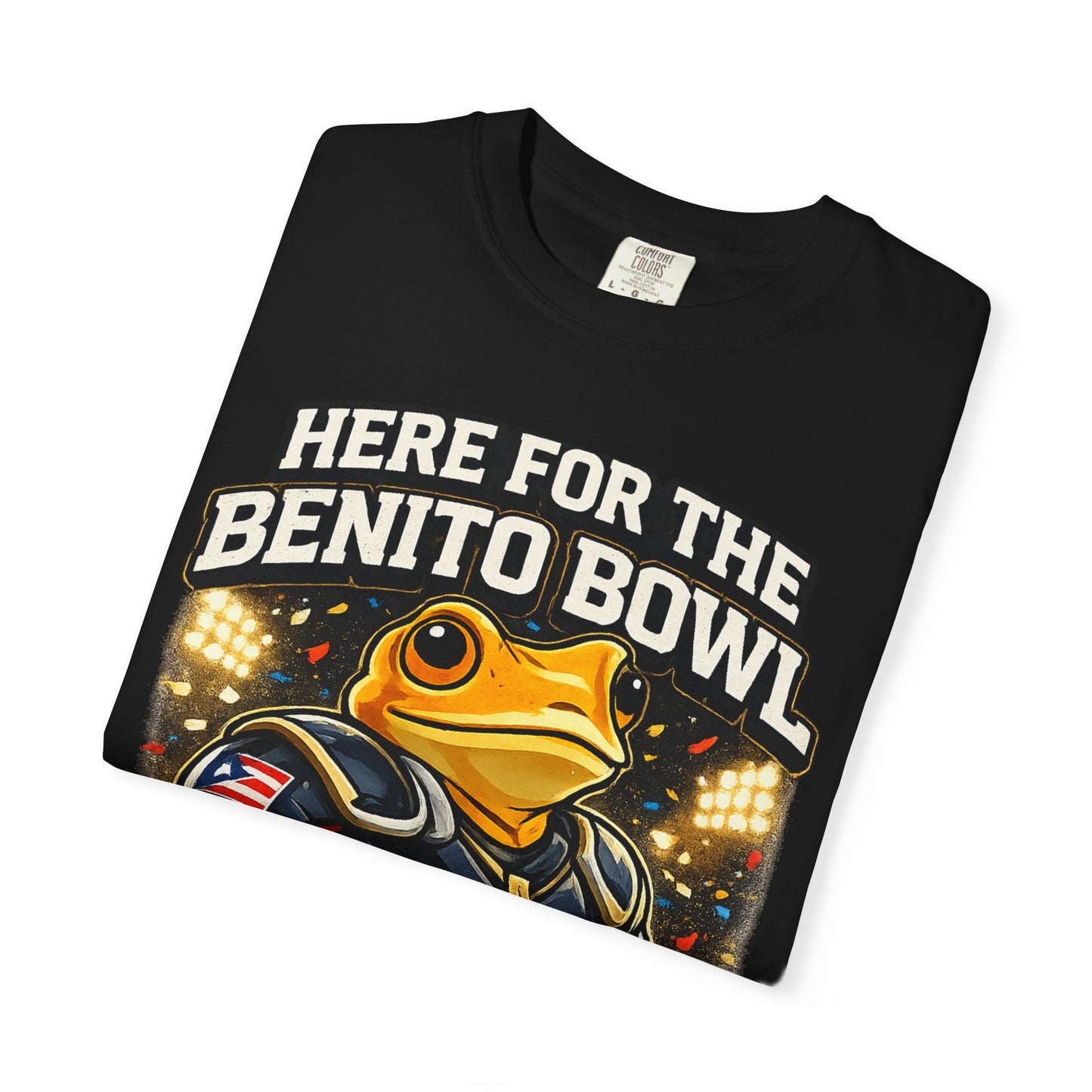 🔥🐸 Camisa Concho – Edición Super Bowl 🏈🔥 — "Here for the Benito Bowl" Sports Tee