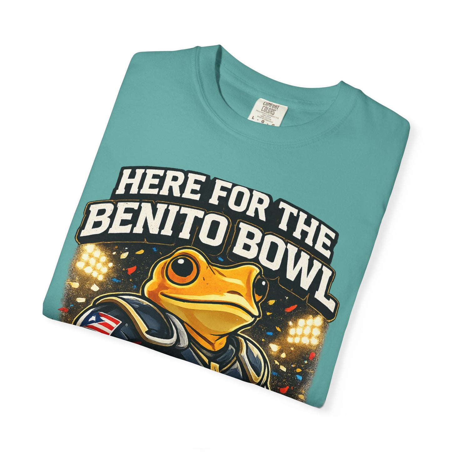 🔥🐸 Camisa Concho – Edición Super Bowl 🏈🔥 — "Here for the Benito Bowl" Sports Tee