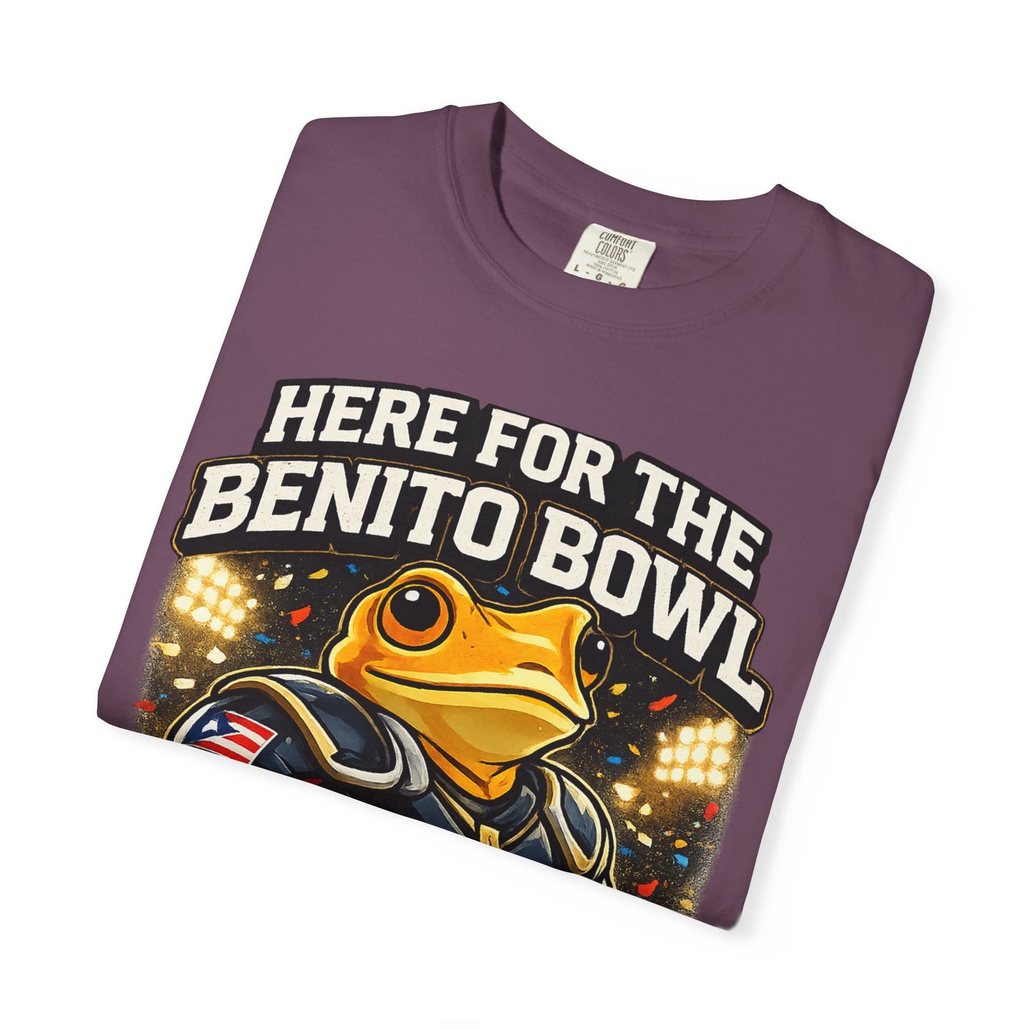 🔥🐸 Camisa Concho – Edición Super Bowl 🏈🔥 — "Here for the Benito Bowl" Sports Tee
