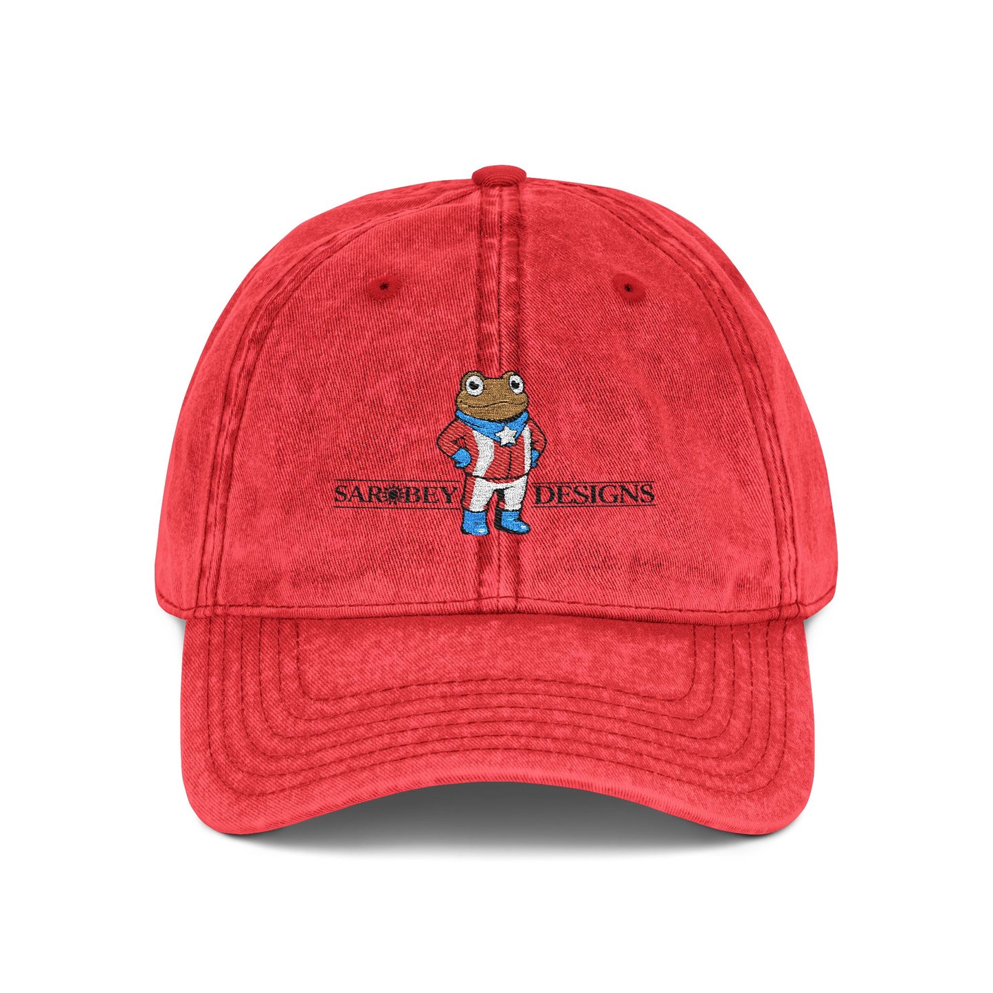 Vintage Puerto Rican Concho Hat . Boricua Embroidered Dad Cap . Washed Denim Style Baseball Cap . Island Pride Streetwear