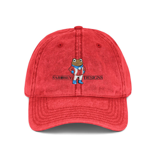 Vintage Puerto Rican Concho Hat . Boricua Embroidered Dad Cap . Washed Denim Style Baseball Cap . Island Pride Streetwear