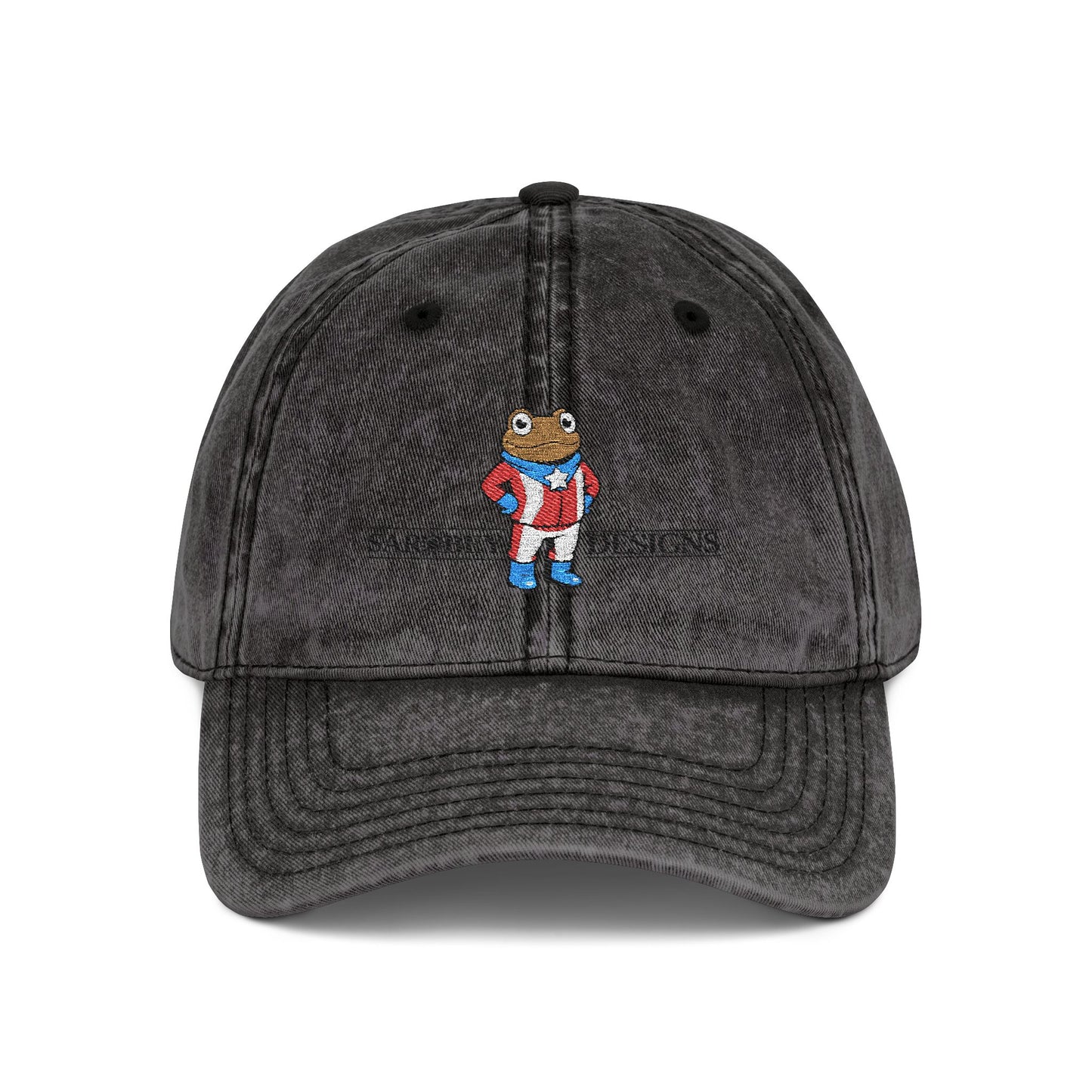 Vintage Puerto Rican Concho Hat . Boricua Embroidered Dad Cap . Washed Denim Style Baseball Cap . Island Pride Streetwear