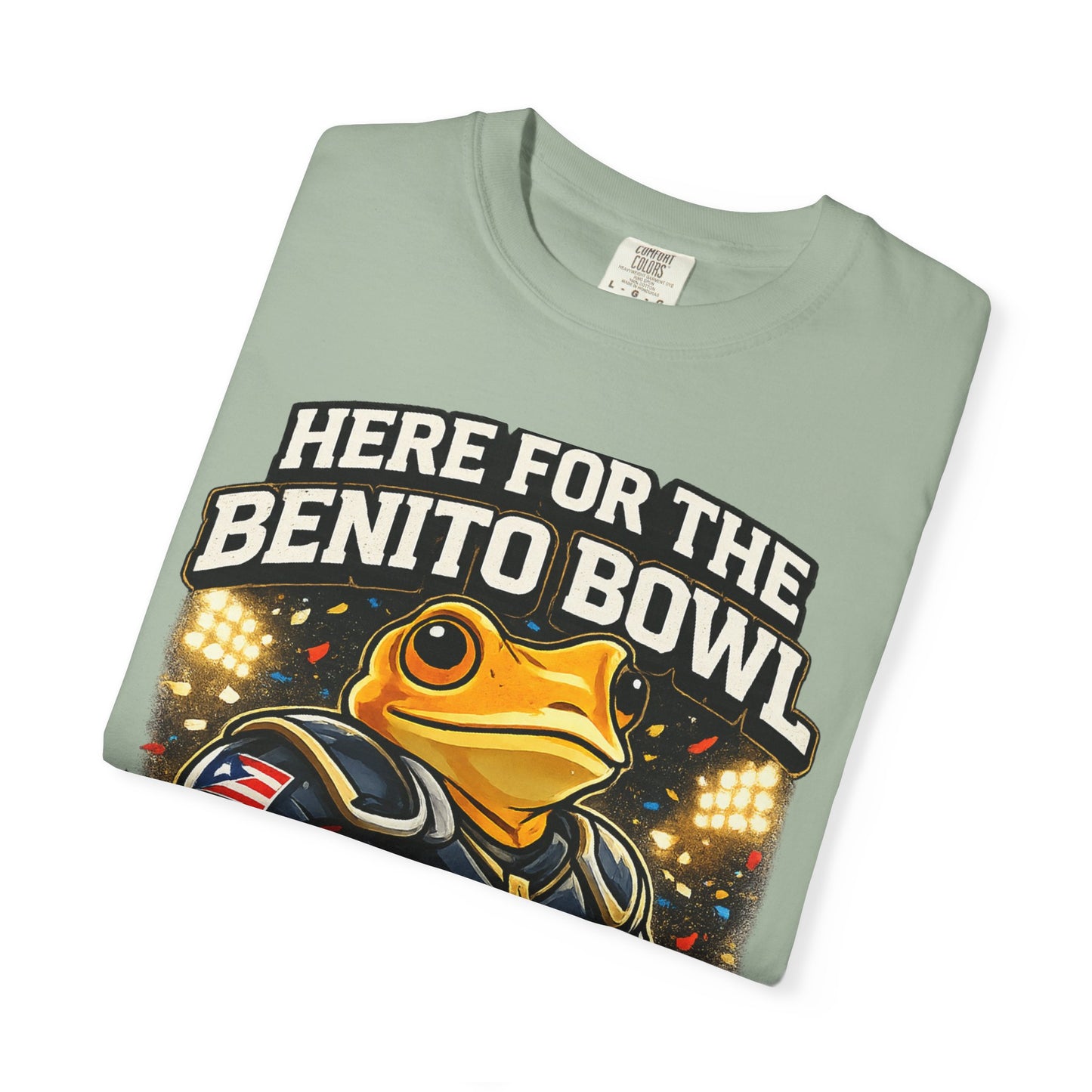 🔥🐸 Camisa Concho – Edición Super Bowl 🏈🔥 — "Here for the Benito Bowl" Sports Tee