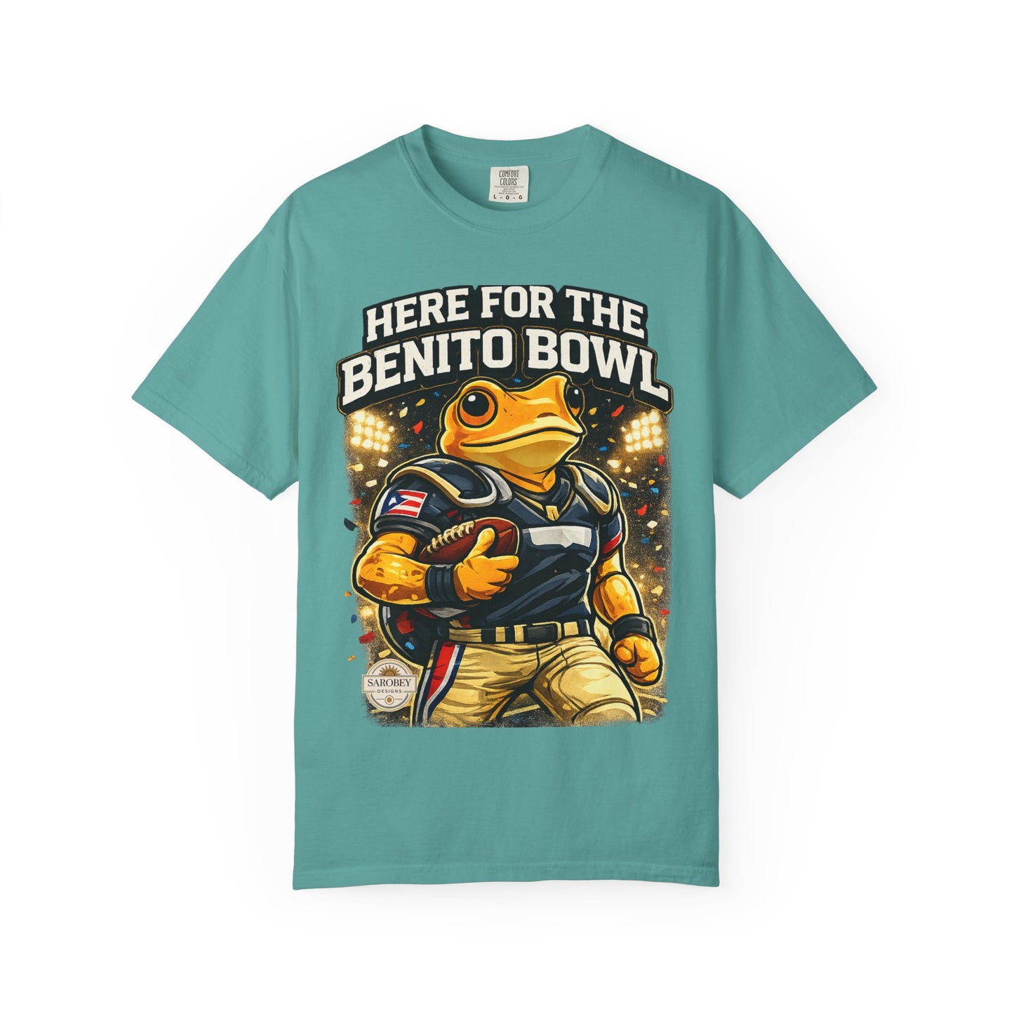 🔥🐸 Camisa Concho – Edición Super Bowl 🏈🔥 — "Here for the Benito Bowl" Sports Tee
