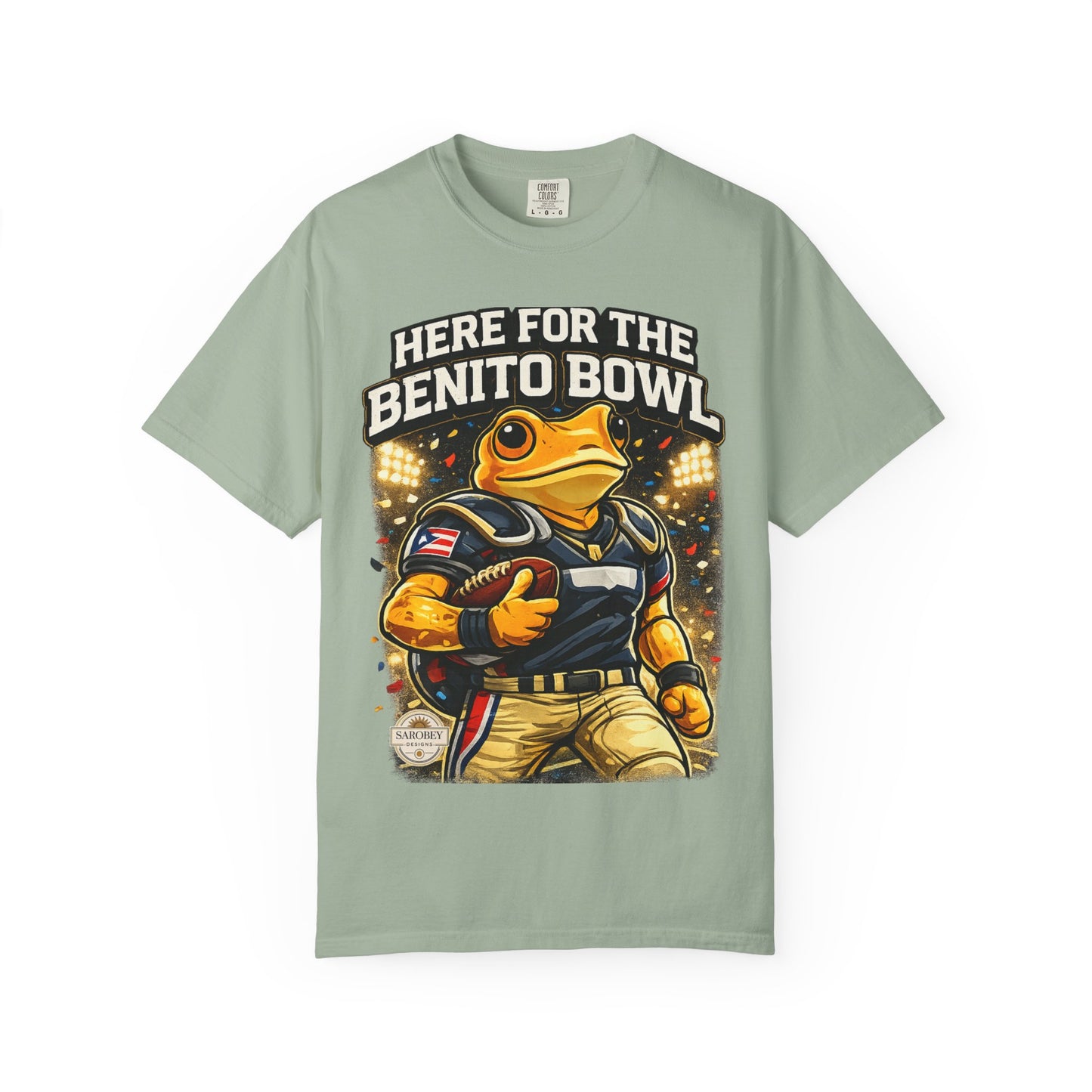 🔥🐸 Camisa Concho – Edición Super Bowl 🏈🔥 — "Here for the Benito Bowl" Sports Tee