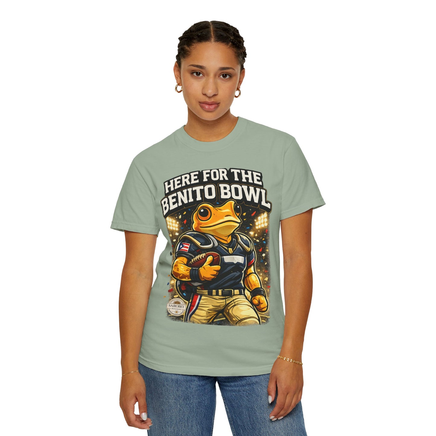 🔥🐸 Camisa Concho – Edición Super Bowl 🏈🔥 — "Here for the Benito Bowl" Sports Tee