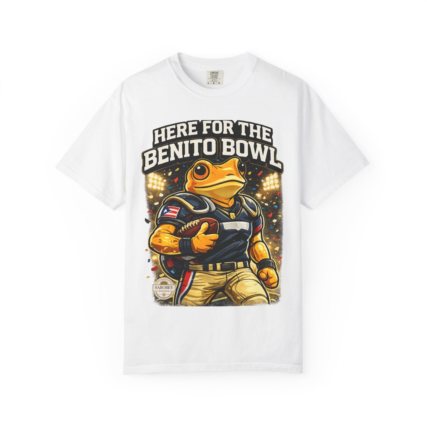 🔥🐸 Camisa Concho – Edición Super Bowl 🏈🔥 — "Here for the Benito Bowl" Sports Tee