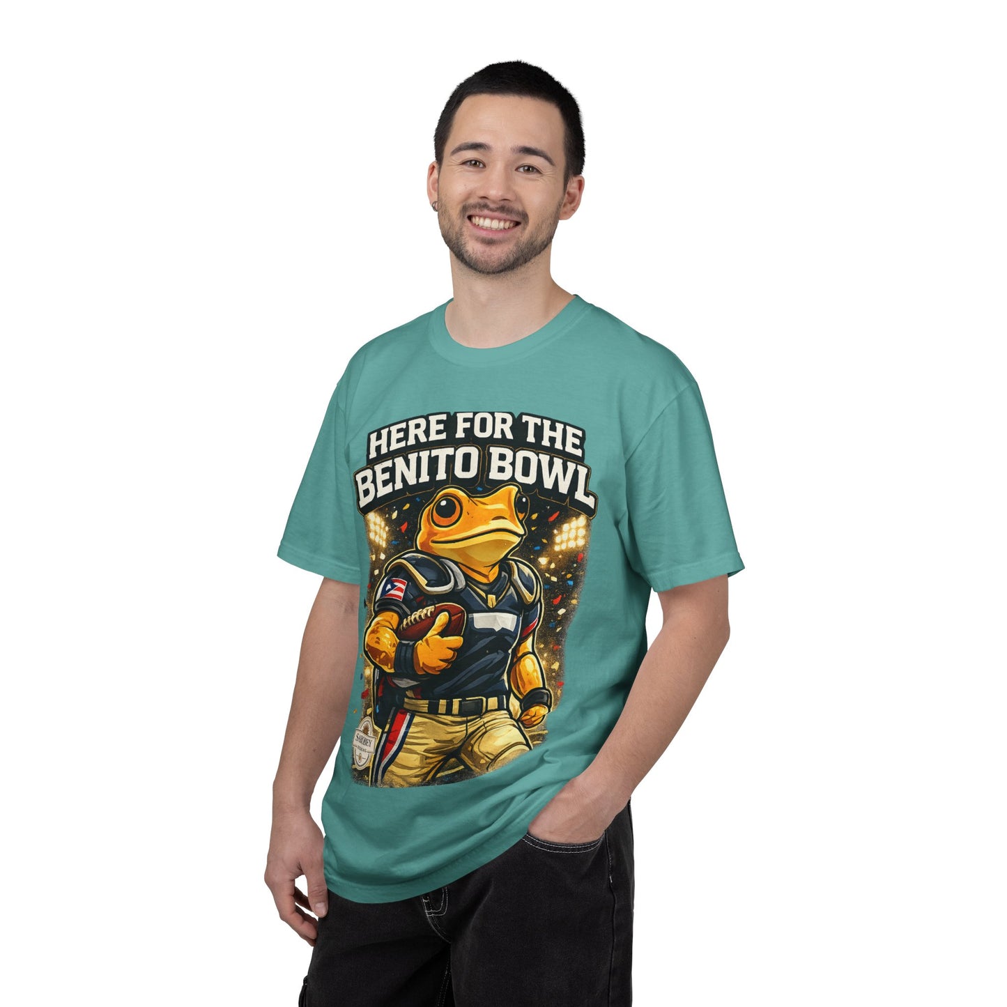 🔥🐸 Camisa Concho – Edición Super Bowl 🏈🔥 — "Here for the Benito Bowl" Sports Tee