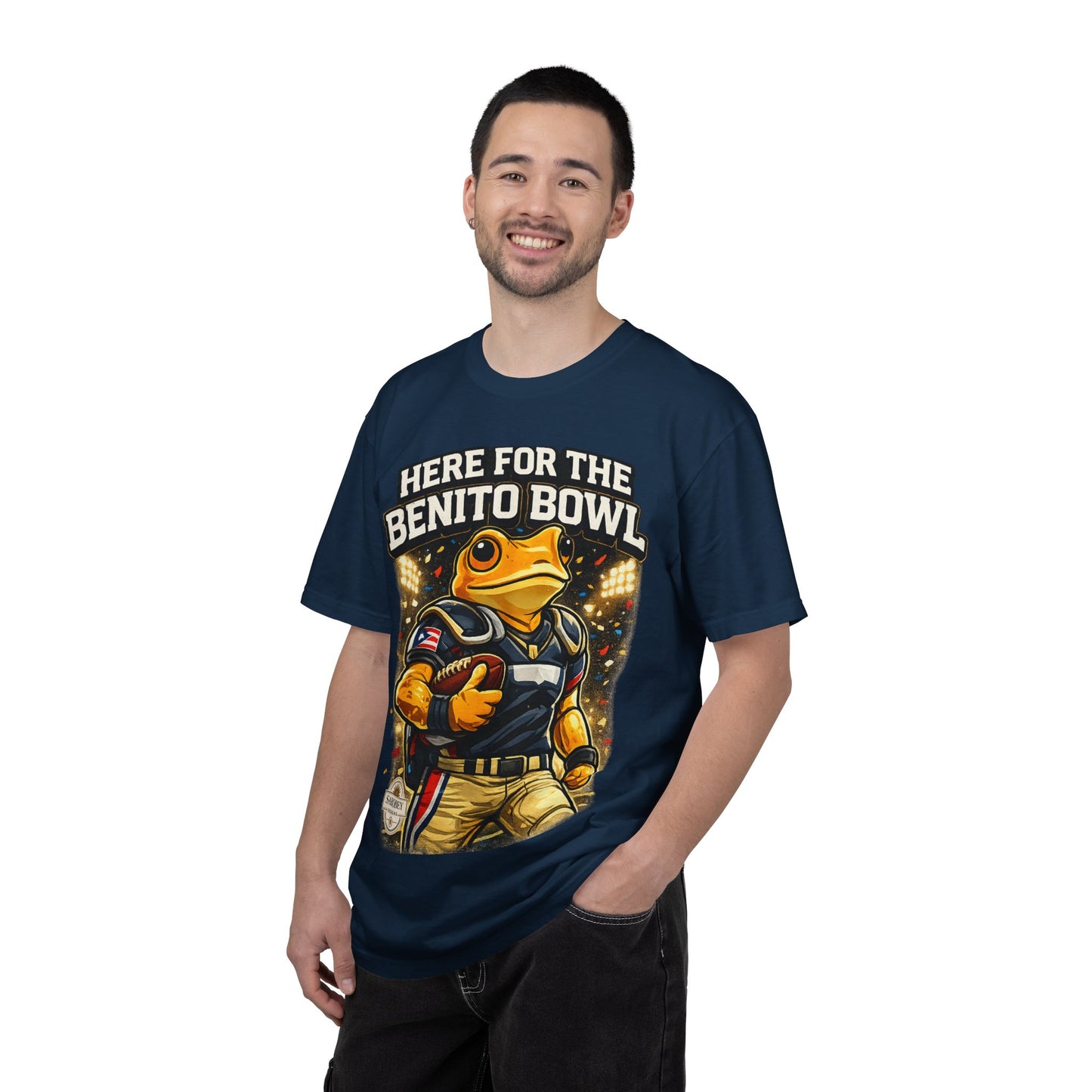🔥🐸 Camisa Concho – Edición Super Bowl 🏈🔥 — "Here for the Benito Bowl" Sports Tee