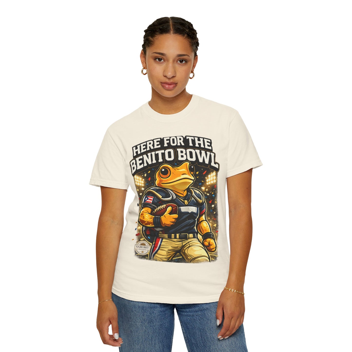 🔥🐸 Camisa Concho – Edición Super Bowl 🏈🔥 — "Here for the Benito Bowl" Sports Tee