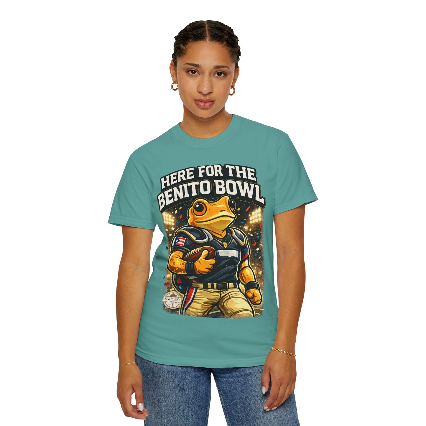 🔥🐸 Camisa Concho – Edición Super Bowl 🏈🔥 — "Here for the Benito Bowl" Sports Tee