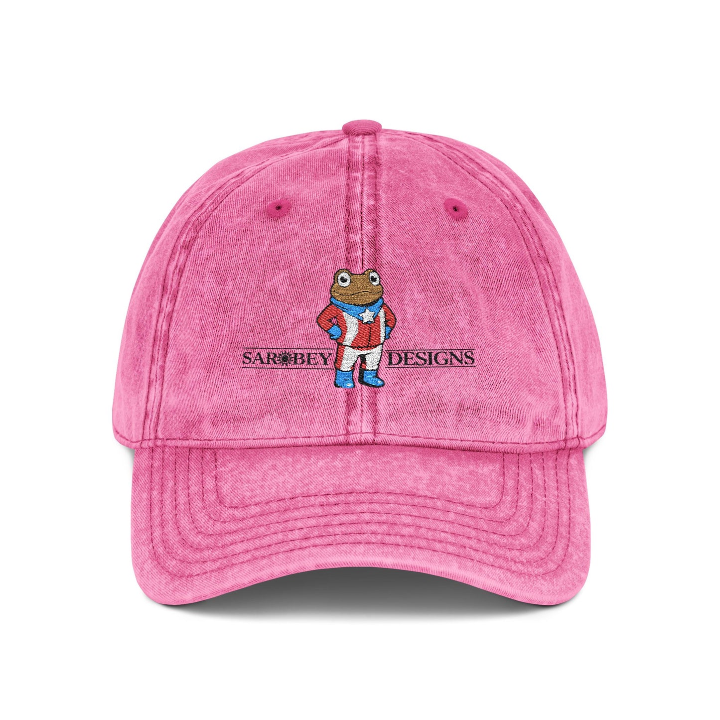 Vintage Puerto Rican Concho Hat . Boricua Embroidered Dad Cap . Washed Denim Style Baseball Cap . Island Pride Streetwear
