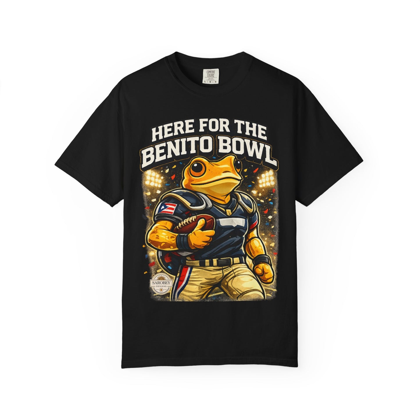 🔥🐸 Camisa Concho – Edición Super Bowl 🏈🔥 — "Here for the Benito Bowl" Sports Tee
