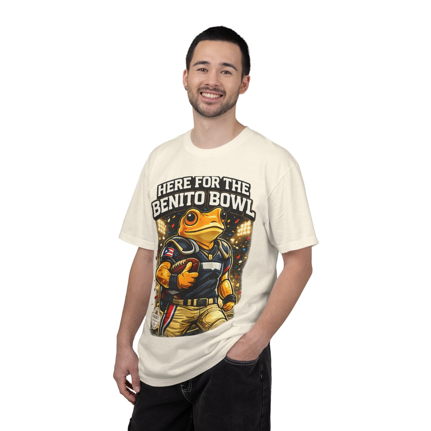 🔥🐸 Camisa Concho – Edición Super Bowl 🏈🔥 — "Here for the Benito Bowl" Sports Tee