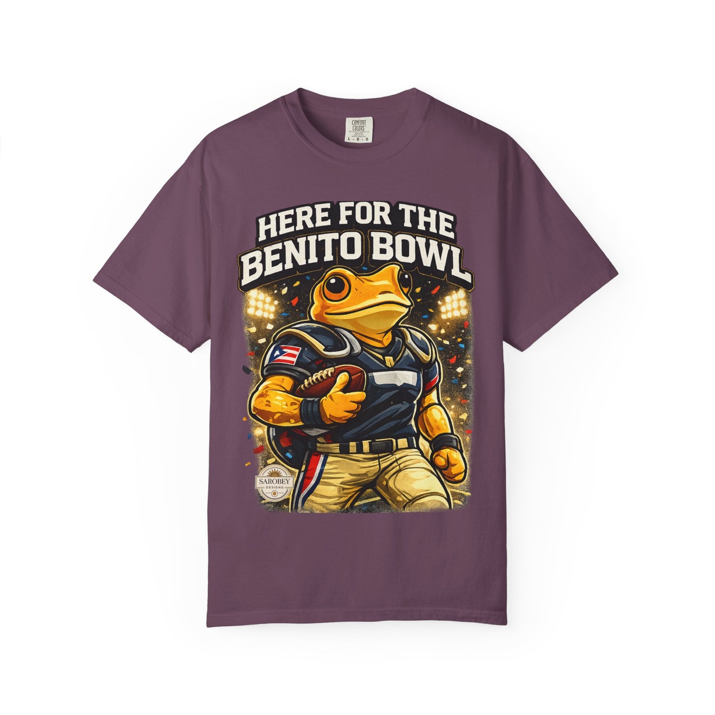 🔥🐸 Camisa Concho – Edición Super Bowl 🏈🔥 — "Here for the Benito Bowl" Sports Tee