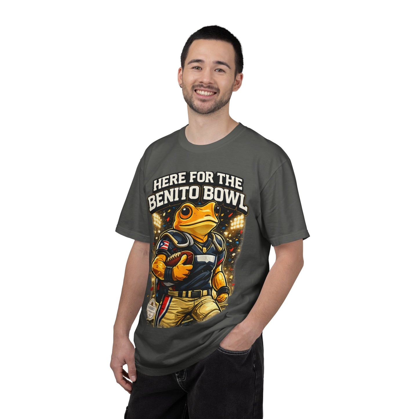 🔥🐸 Camisa Concho – Edición Super Bowl 🏈🔥 — "Here for the Benito Bowl" Sports Tee