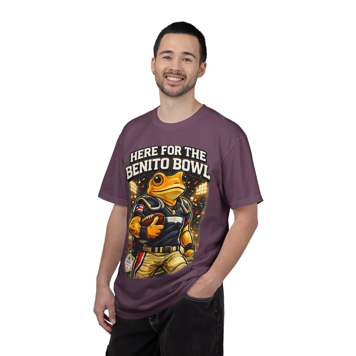 🔥🐸 Camisa Concho – Edición Super Bowl 🏈🔥 — "Here for the Benito Bowl" Sports Tee