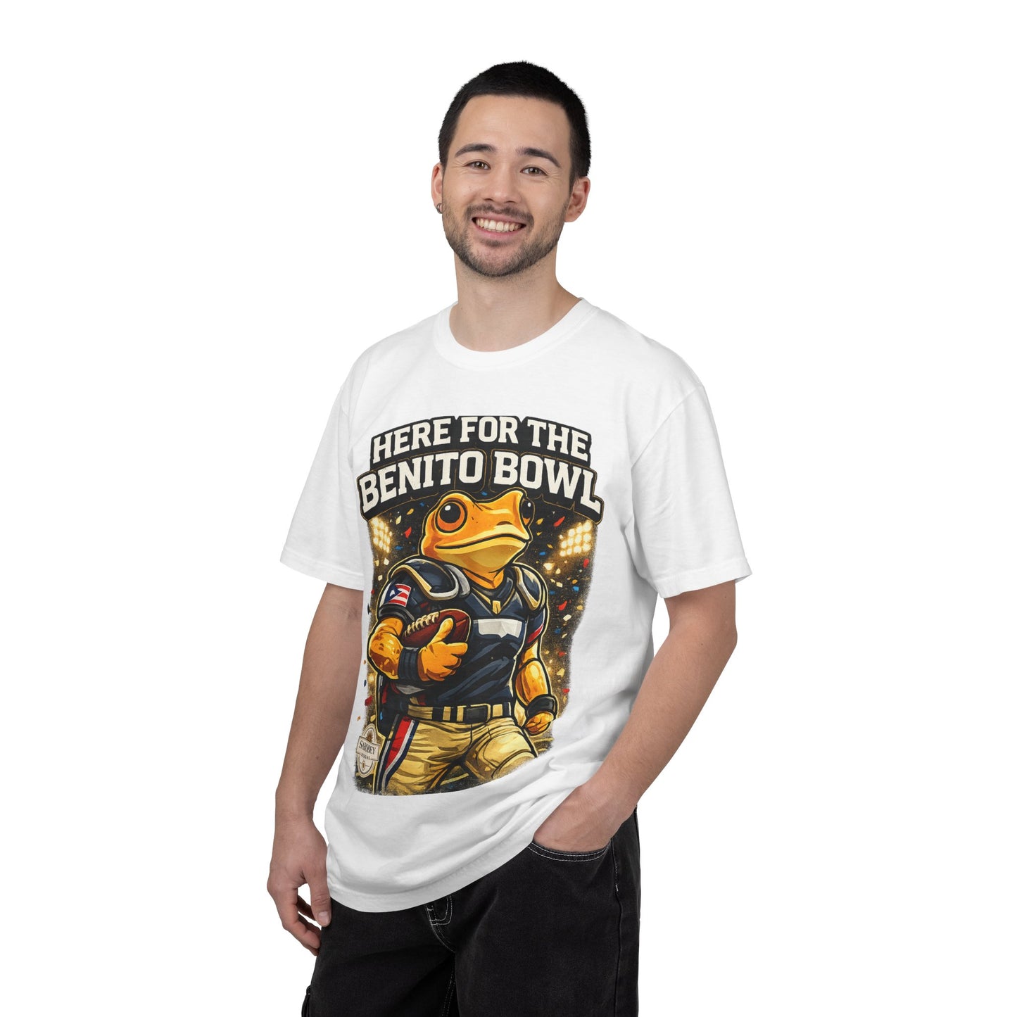 🔥🐸 Camisa Concho – Edición Super Bowl 🏈🔥 — "Here for the Benito Bowl" Sports Tee