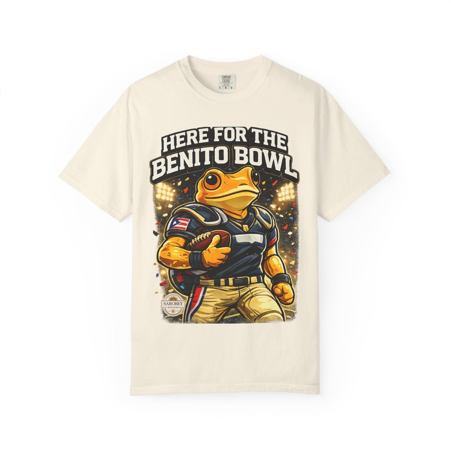 🔥🐸 Camisa Concho – Edición Super Bowl 🏈🔥 — "Here for the Benito Bowl" Sports Tee