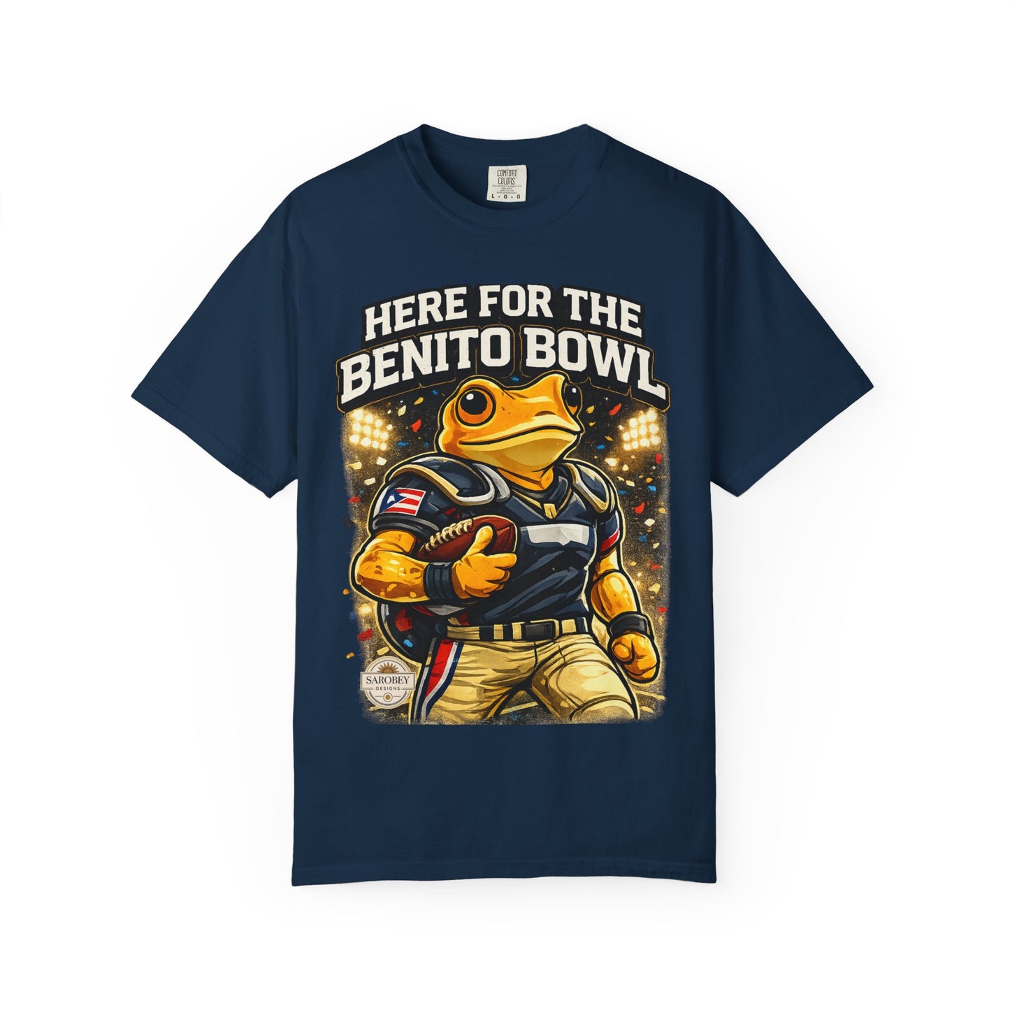 🔥🐸 Camisa Concho – Edición Super Bowl 🏈🔥 — "Here for the Benito Bowl" Sports Tee